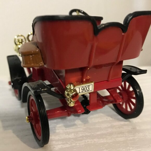 Vintage Red1903 Model Car With Gold Accents & Black Seats 3.5 X  3' - Picture 10 of 16